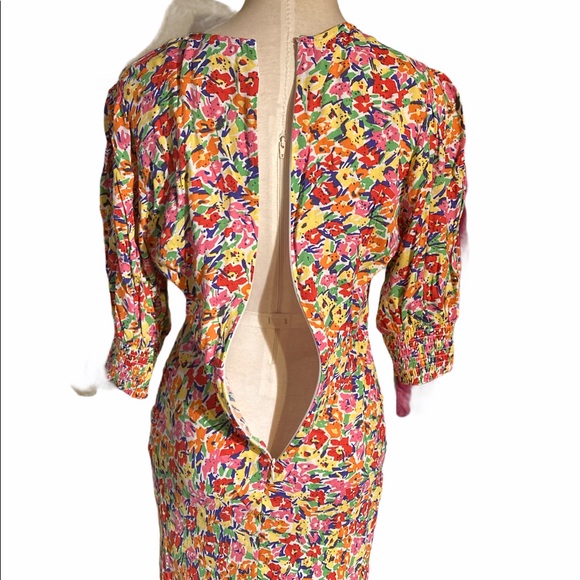 Rixo X Target Multicolor Floral Puff Sleeve Dress - Picture 6 of 7